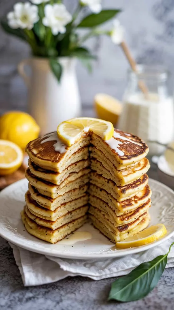 Lemon poppy seed pancakes these lemon