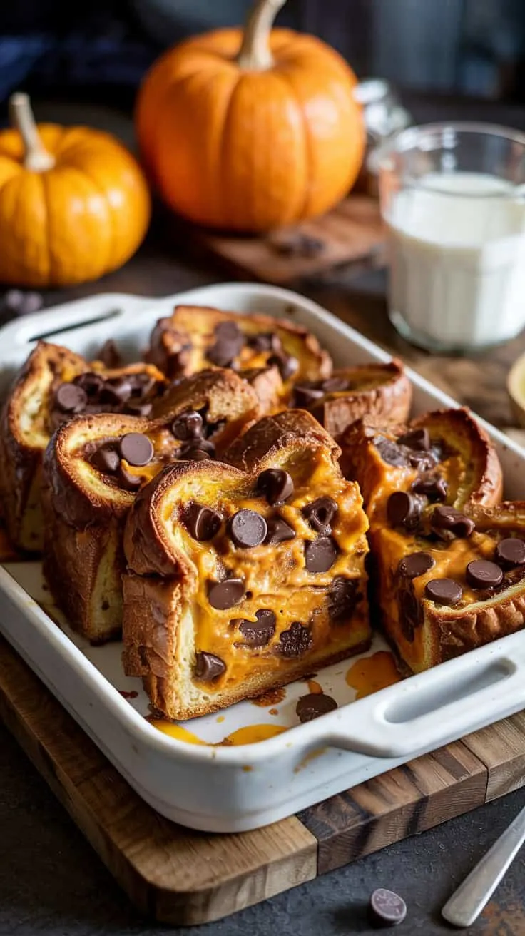 Pumpkin chocolate chip baked french t vis1j
