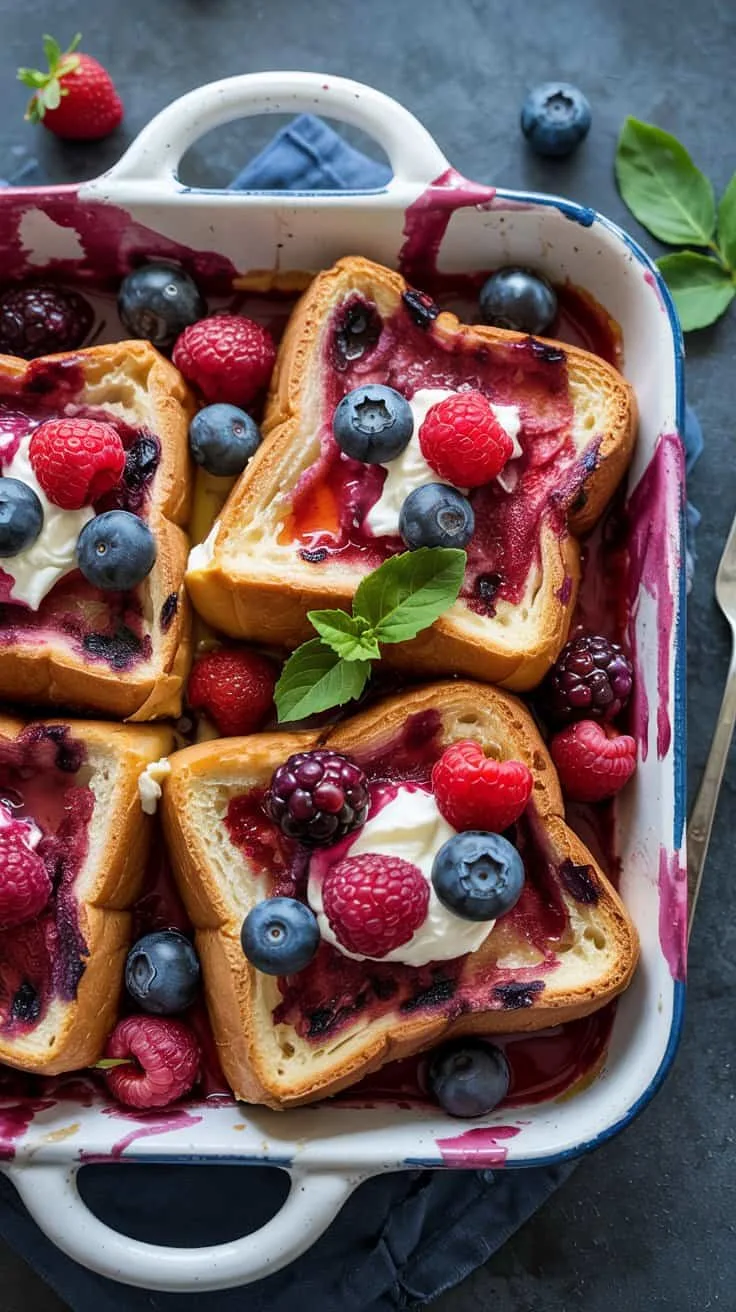 Mixed berry baked french t uqrwwp aa6suvtvr