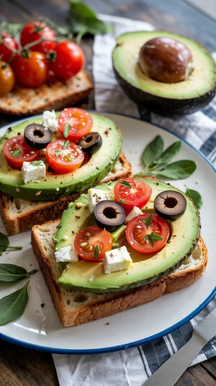 Avocado toast with feta 38xsc