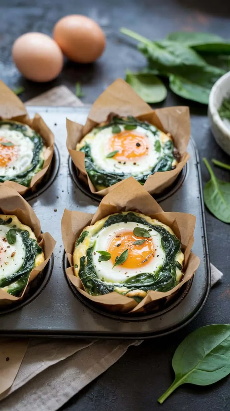 Spinach and feta egg muf 5j