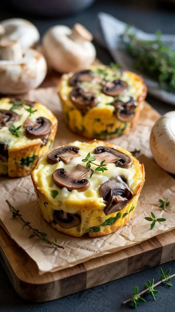 Mushroom swiss cheese and thyme egg m