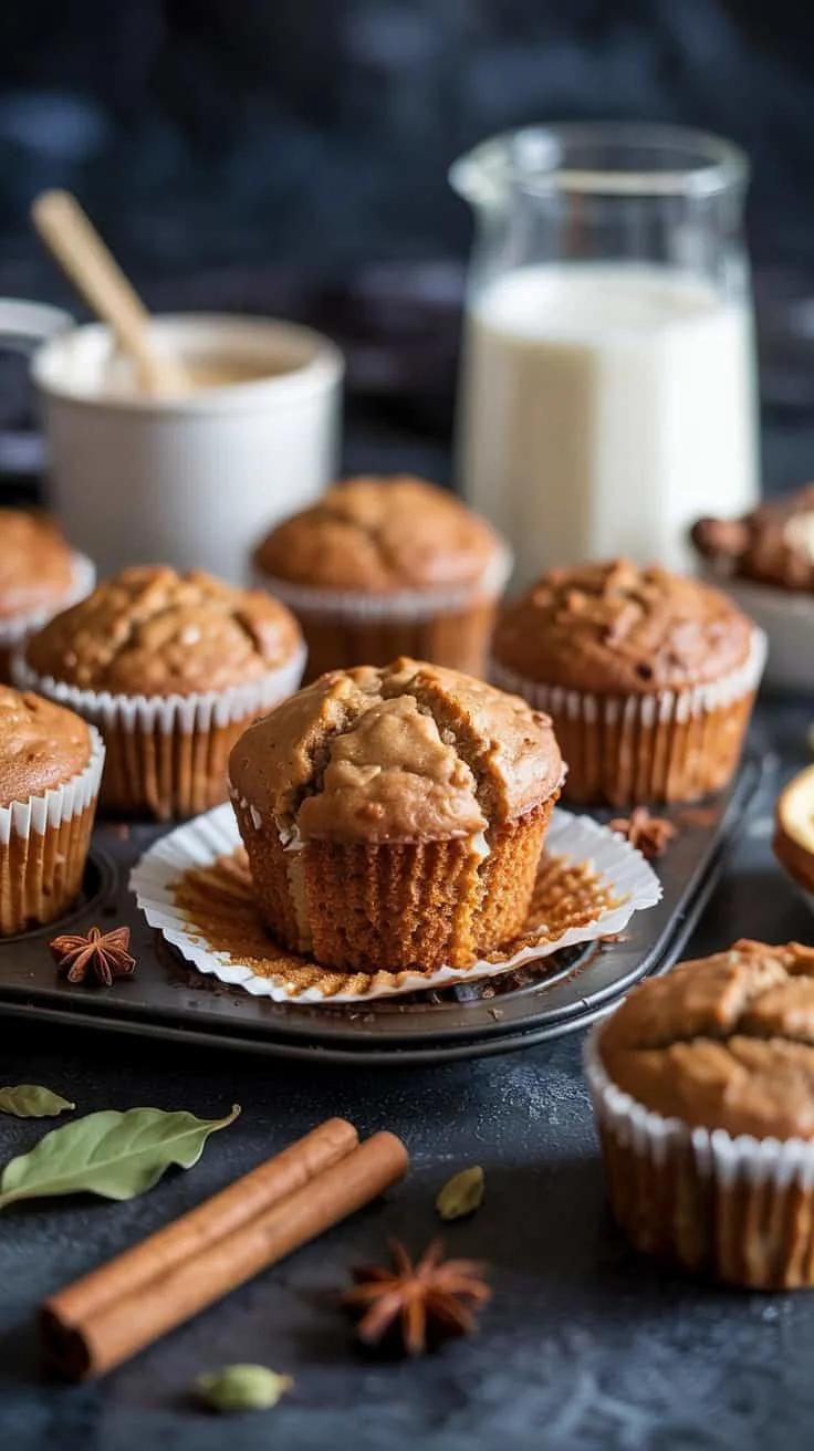 Chai spice muffins these have all the rvuw