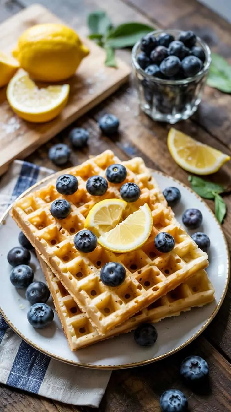 Blueberry lemon waffles these blueberr cbivq