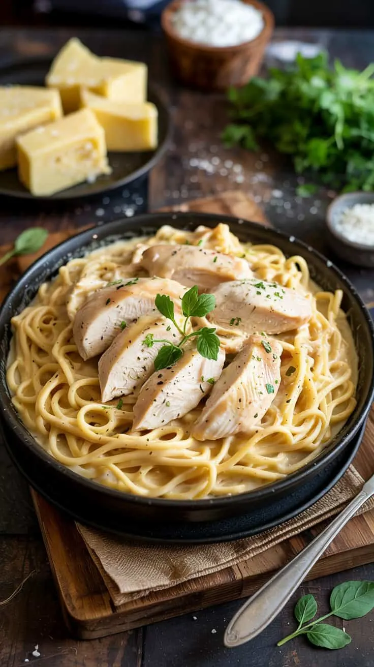 Slow cooker chicken alfredo pasta this s2 hsdj egw bupq