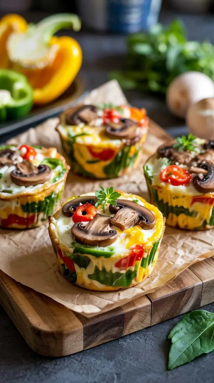 Veggie packed mushroom and bell pepper g