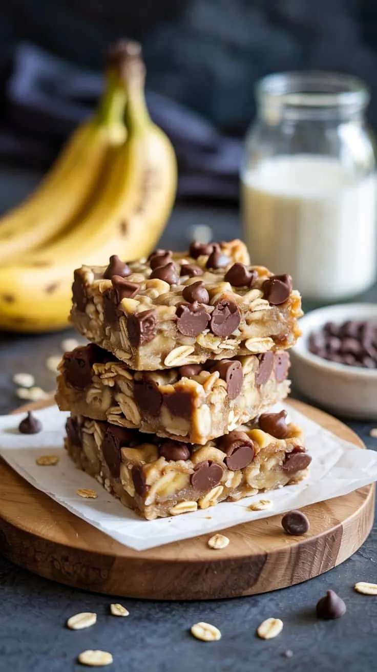 Chocolate chip banana oat bars these c z4u