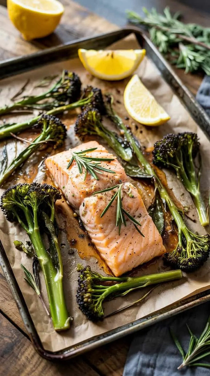 Rosemary and lemon sheet pan salmon wi g6ssf wa
