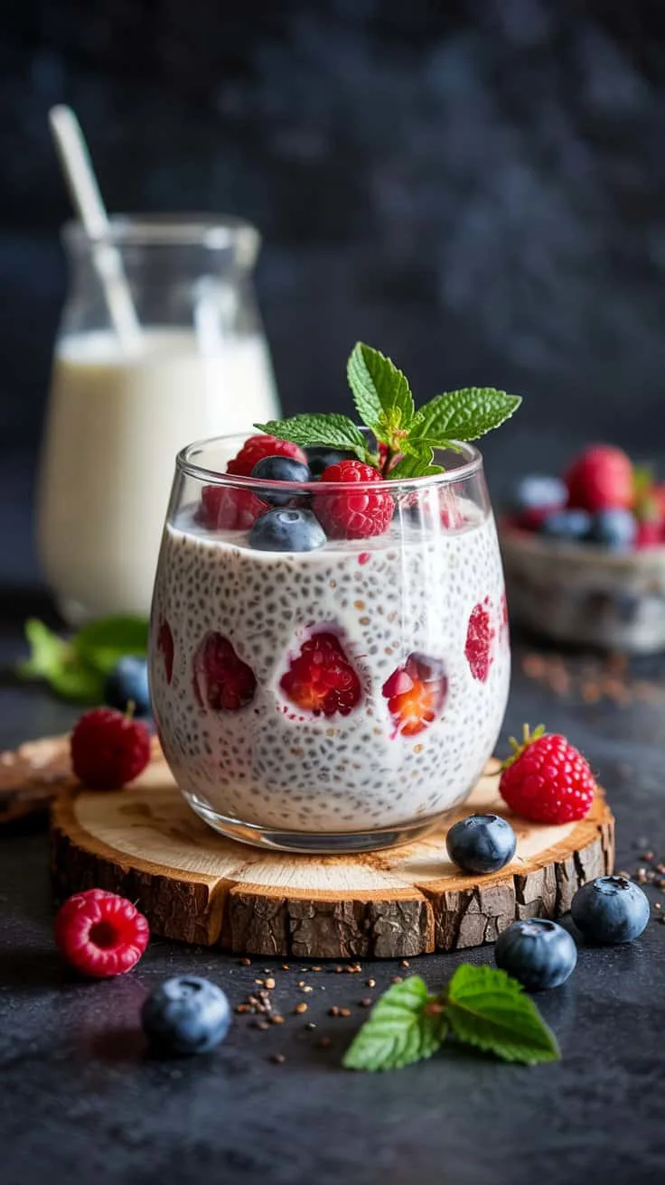 Chia seed pudding with coconut milk an xen3s hlmg