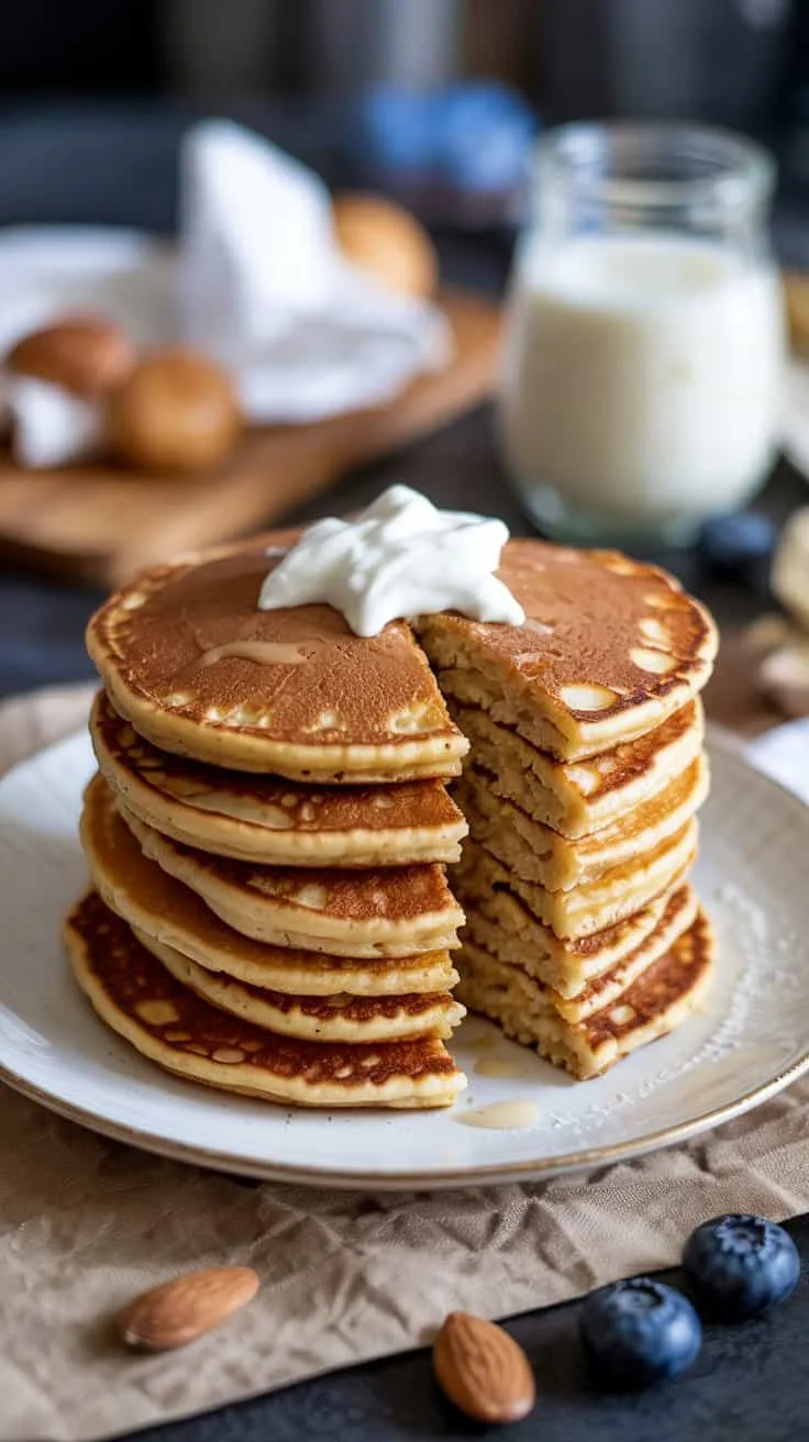 Gluten free almond flour pancakes thes w