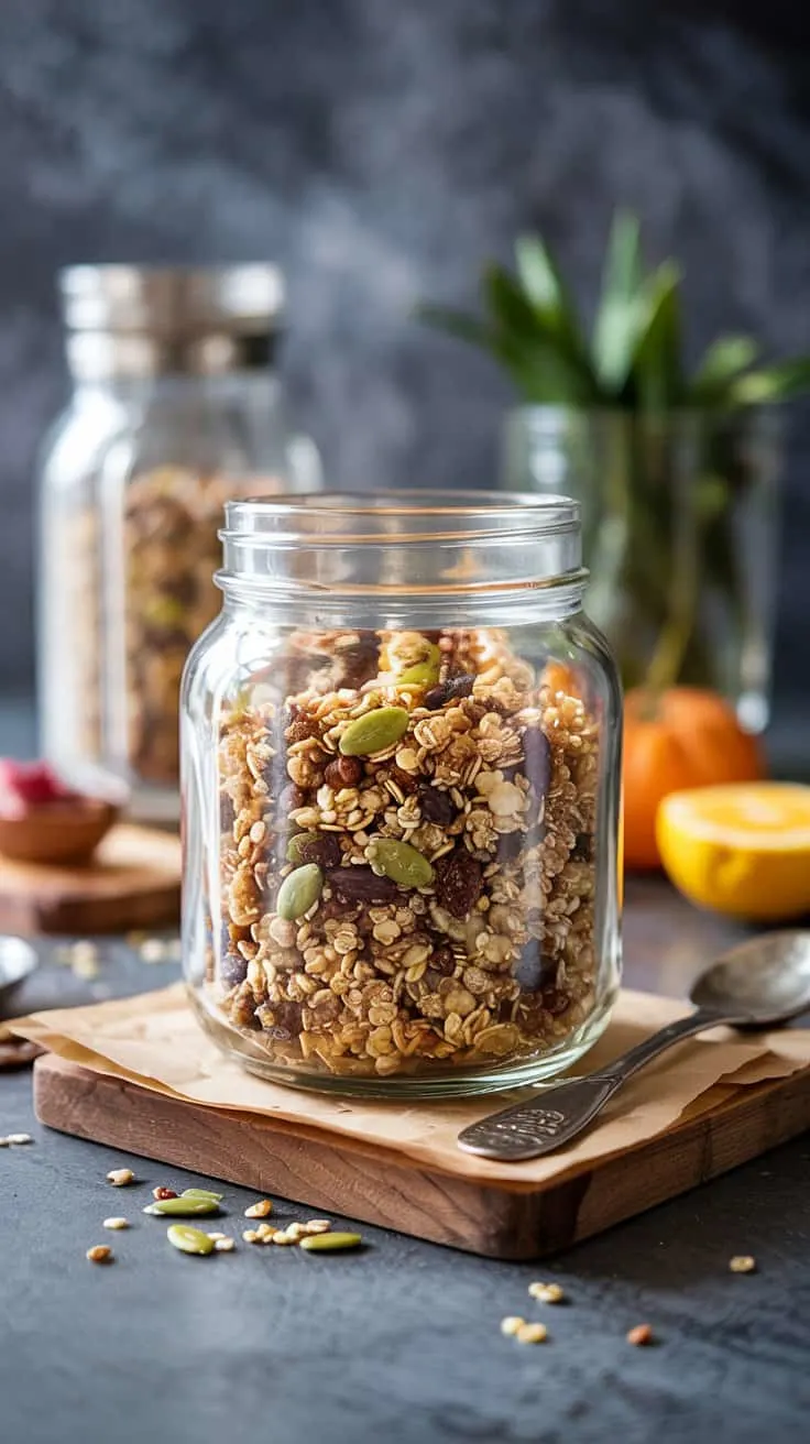 Gluten free quinoa and seed granola th hn yve