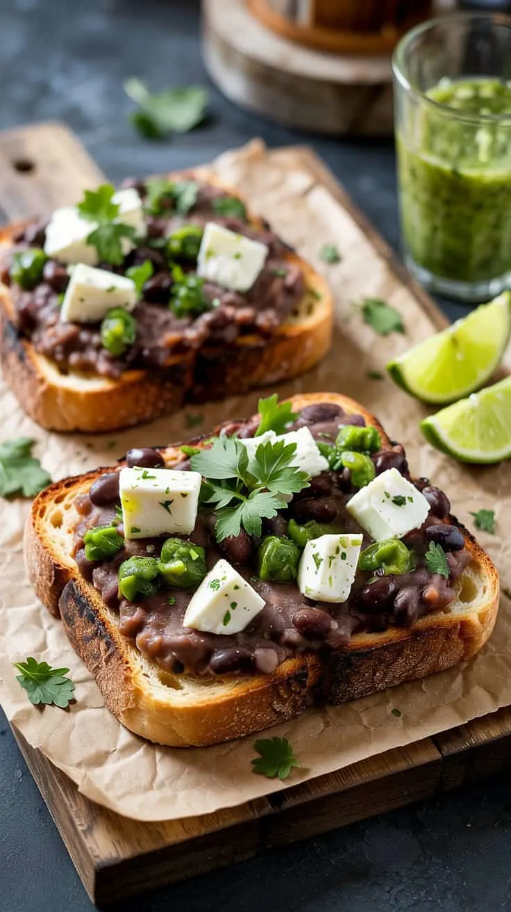 Black bean queso fresco salsa verde to 3c lvhc5la