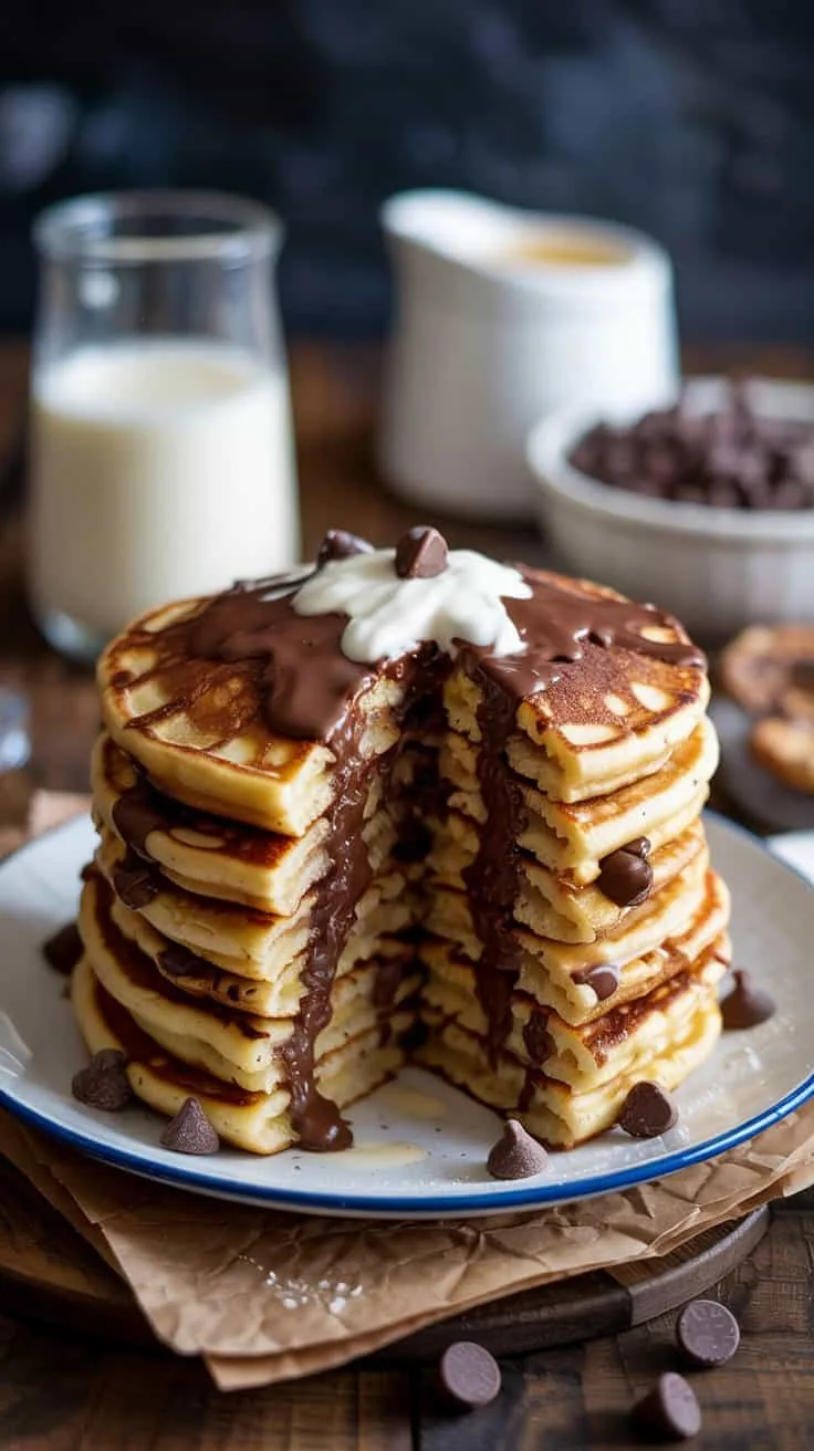 Chocolate chip pancakes chocolate chip kl8dj