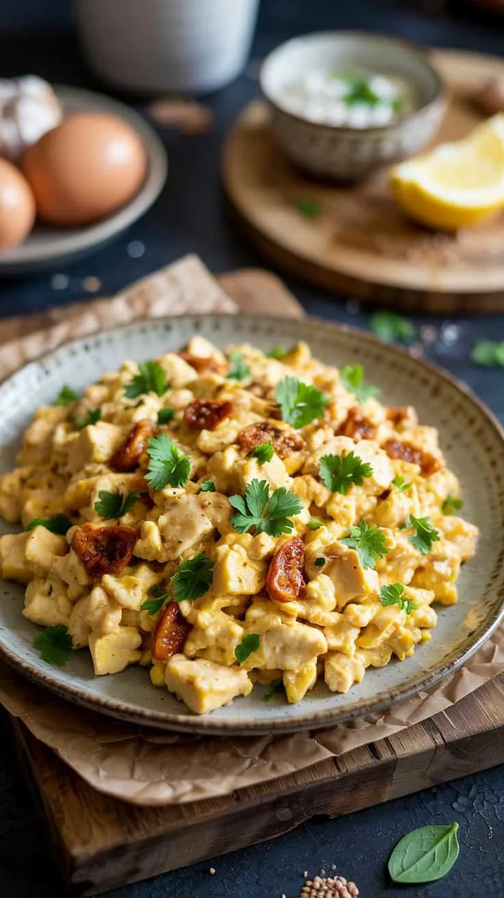 Vegan tofu scramble with y