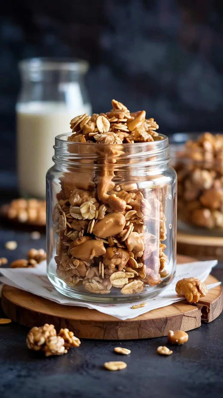 Peanut butter granola clusters peanut