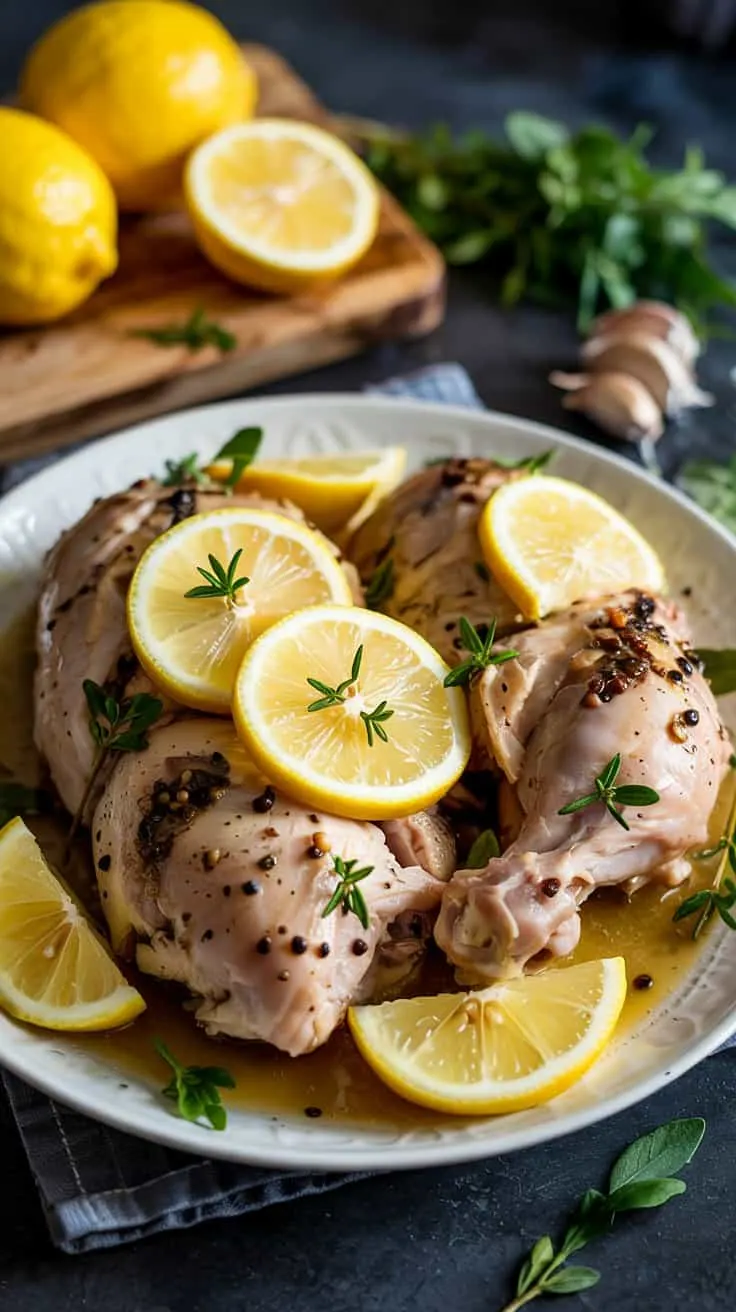 Slow cooker lemon garlic chicken this umofq