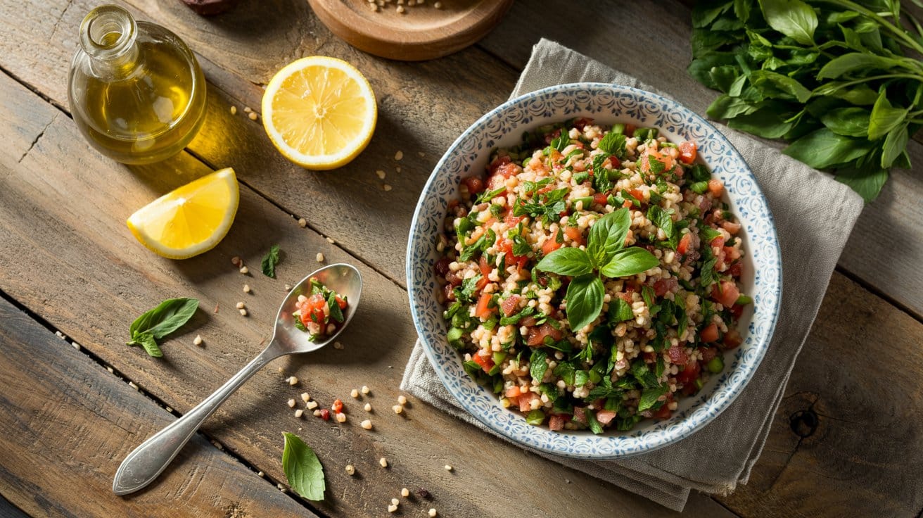 Classic tabbouleh a bright top down fo