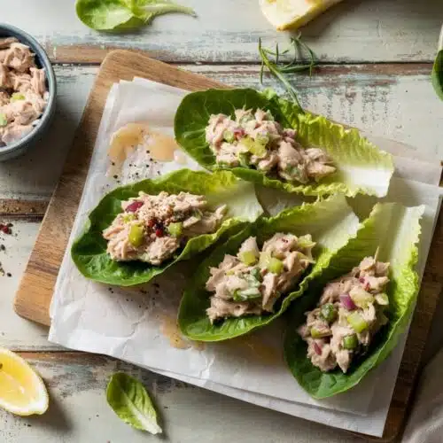 Classic tuna salad lettuce wraps a bri