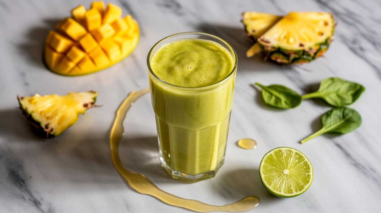 Mango pineapple spinach smoothie a bri rswh6u