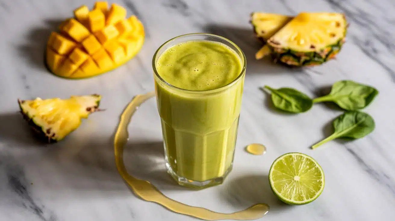 Mango pineapple spinach smoothie a bri rswh6u