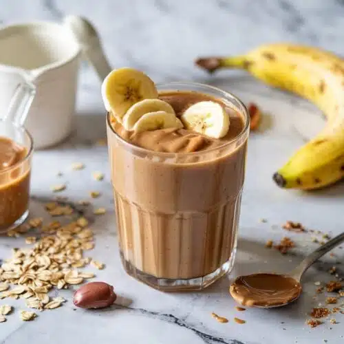 Peanut butter banana protein smoothie v waxiqw