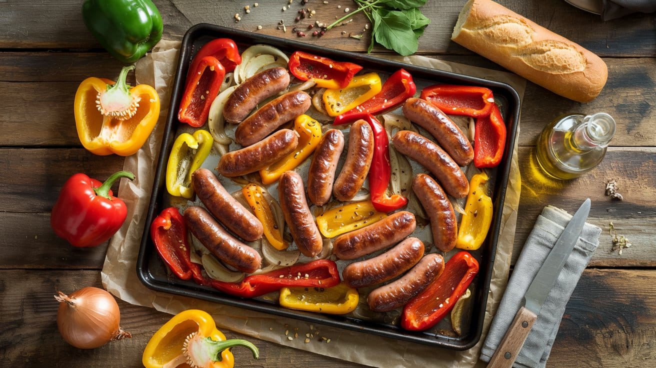 Sheet pan sausage and peppers classic jyzhg