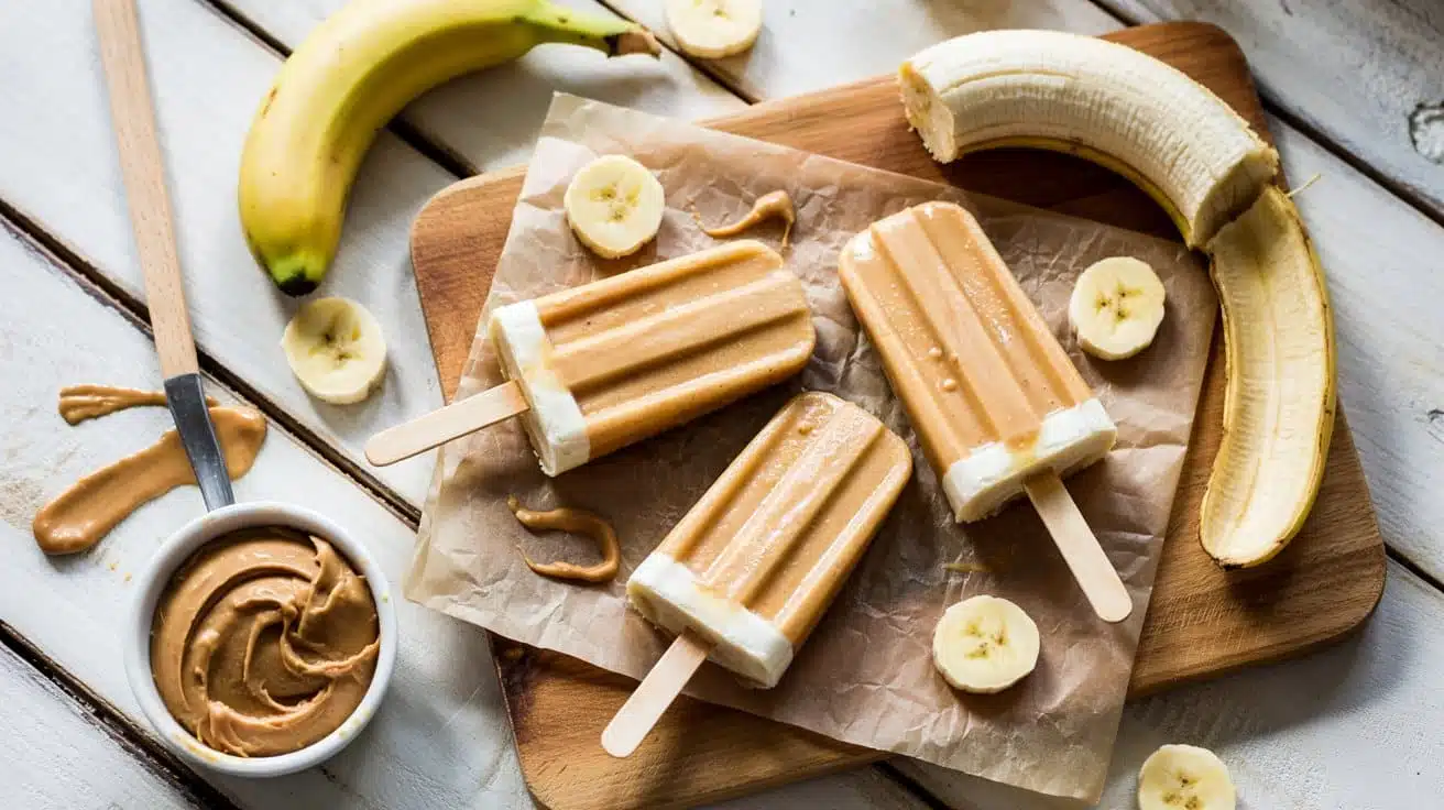 Banana peanut butter popsicles a brigh cf