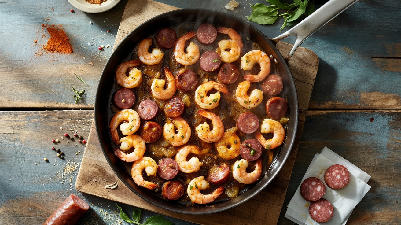 Cajun shrimp and sausage skillet a bri ha