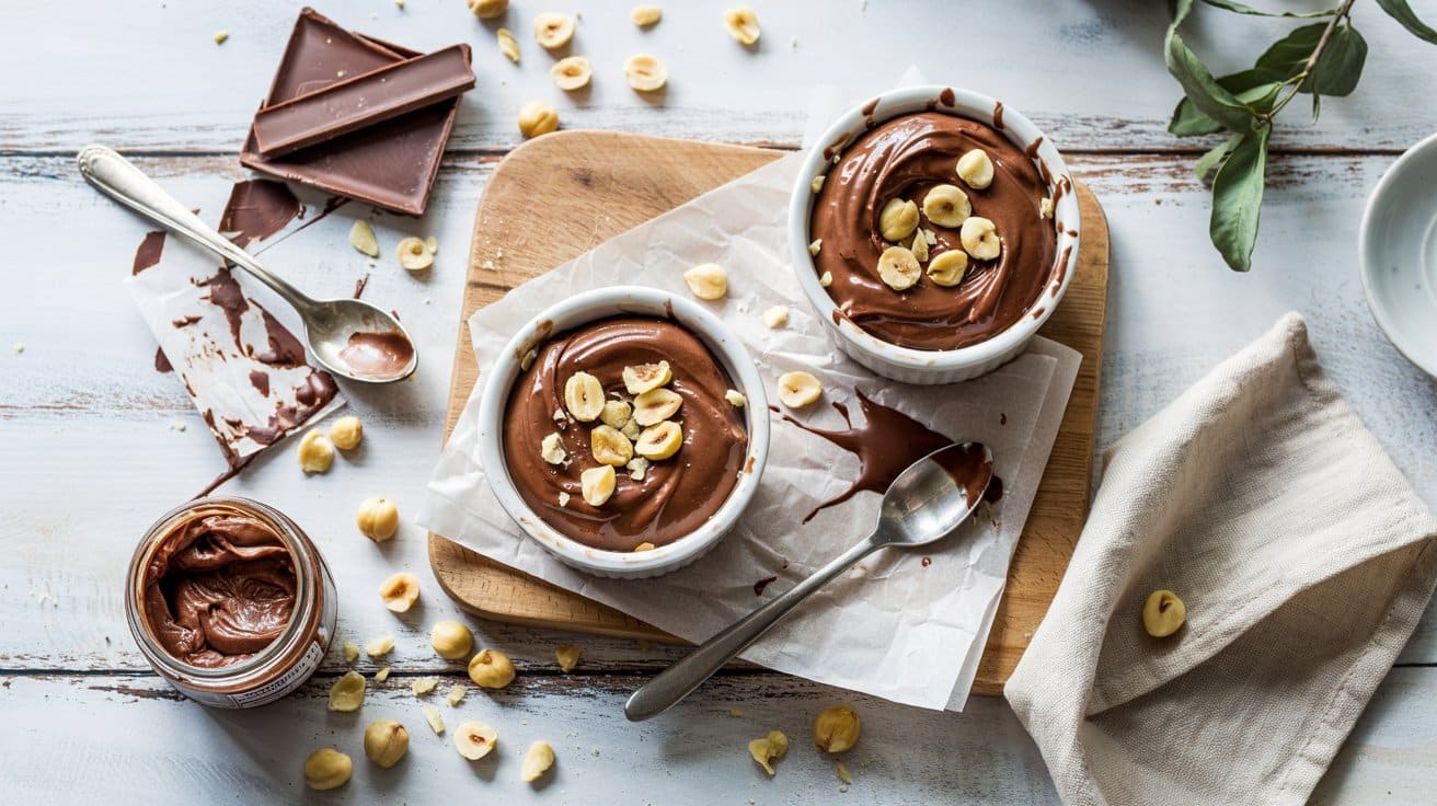 Chocolate hazelnut mousse a bright top
