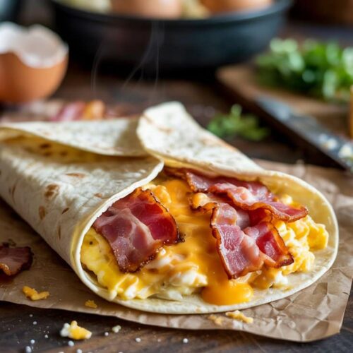 Classic bacon egg and cheese breakfast