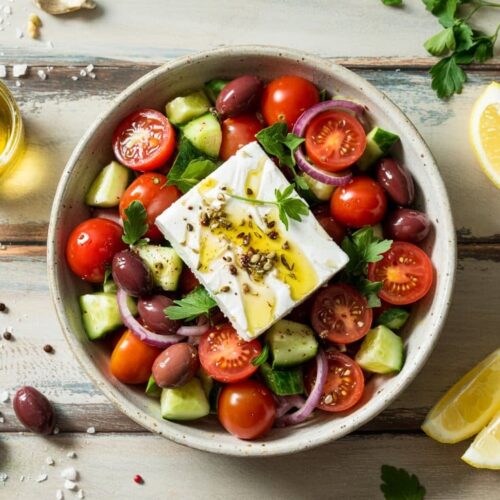 Classic greek salad a bright top down q pnmdgw