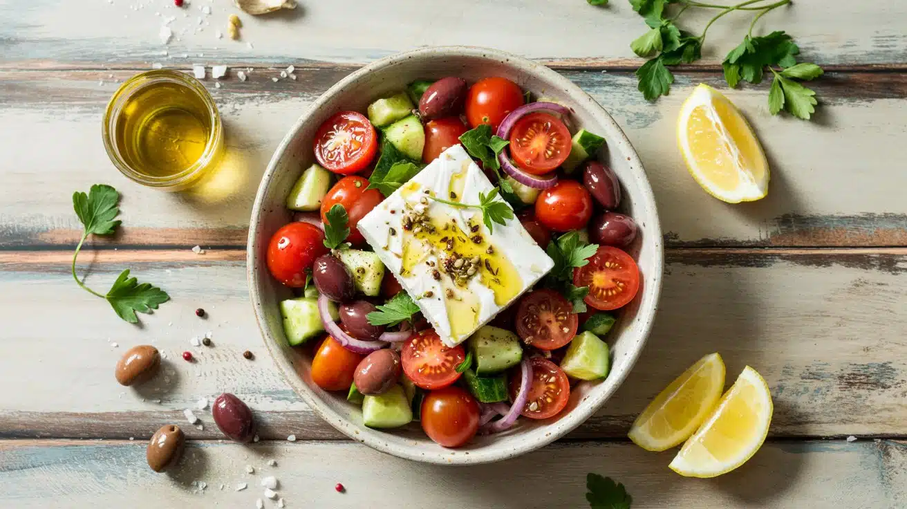 Classic greek salad a bright top down q pnmdgw