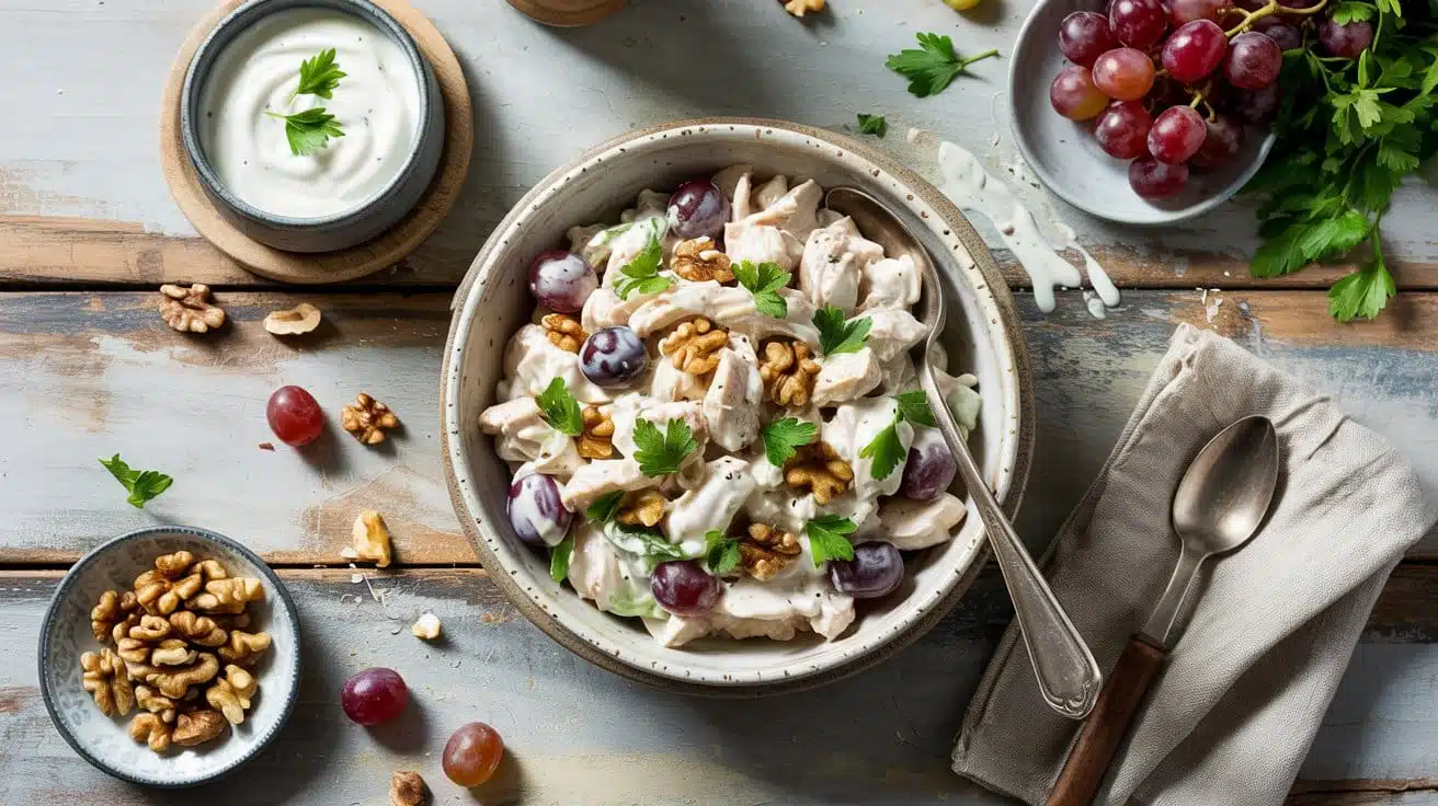 Greek yogurt chicken salad with grapes