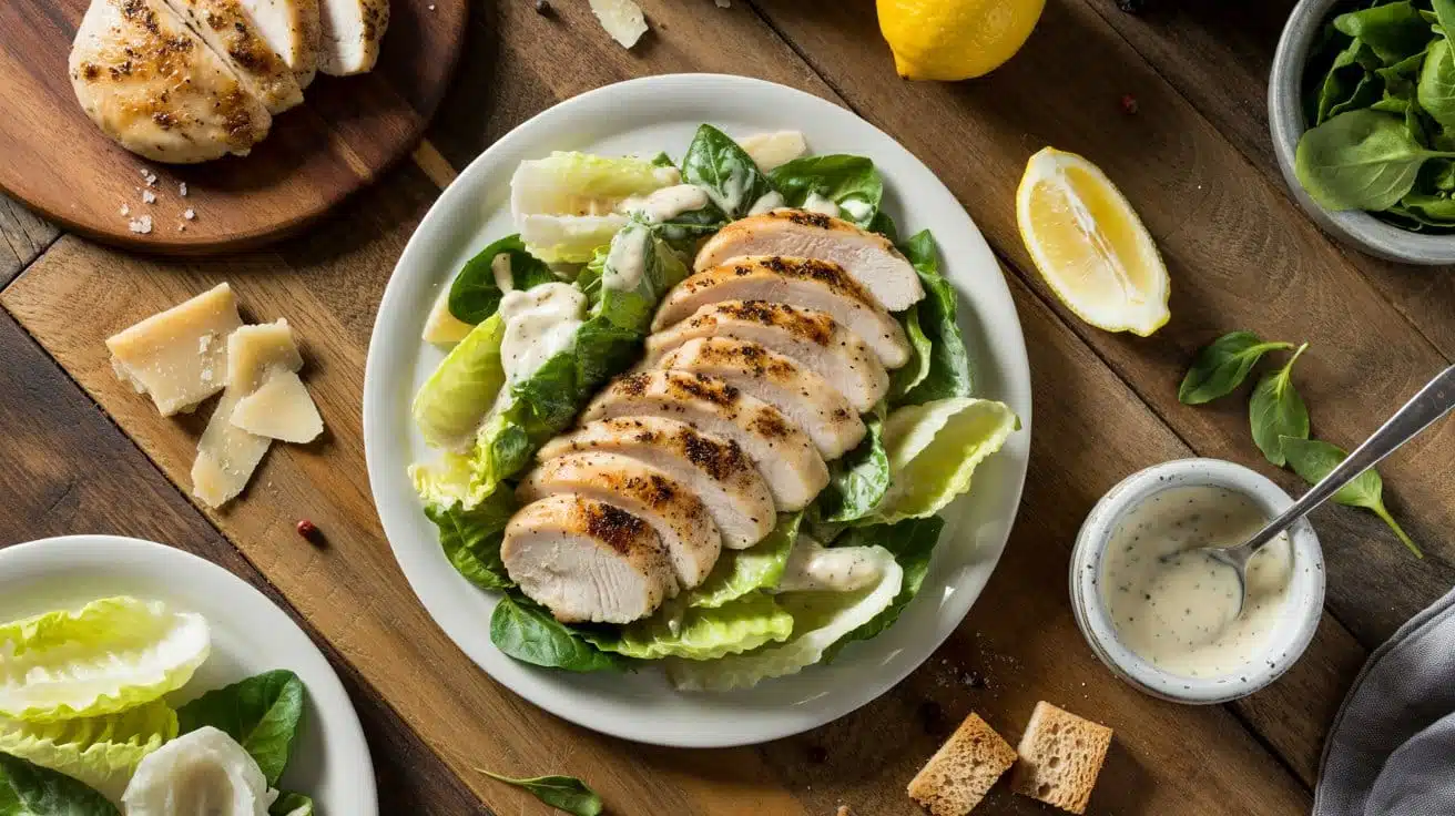 Grilled chicken caesar salad low carb