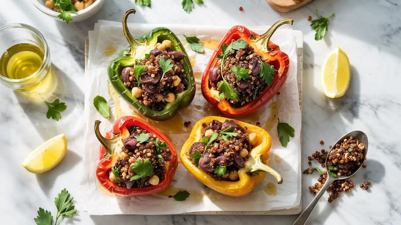 Stuffed peppers with her q