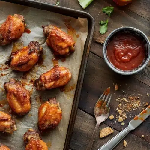 Oven baked buffalo wings a bright top