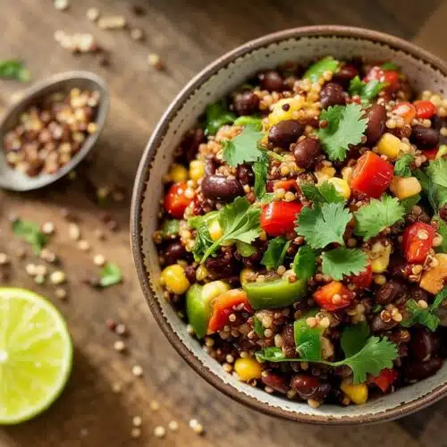 Quinoa black bean salad a bright top d olhkyw