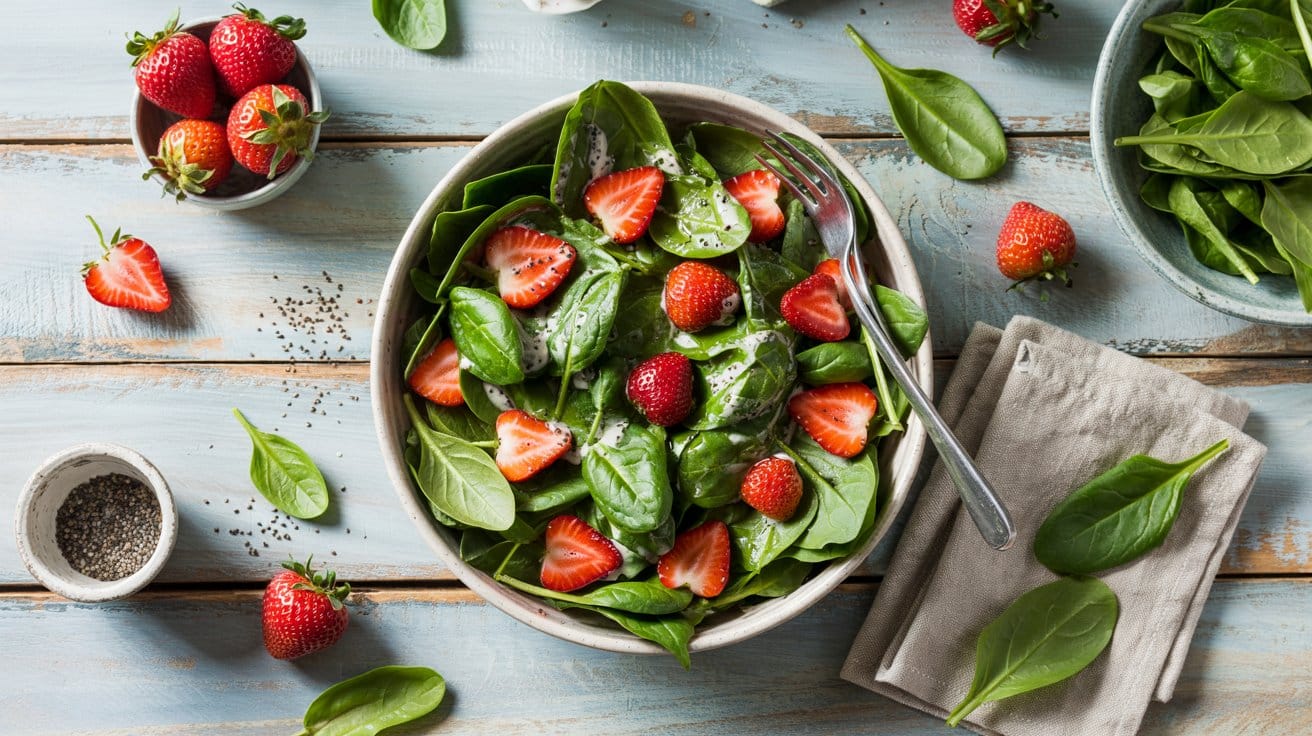 Spinach salad with poppy se gd6rycea ww03q