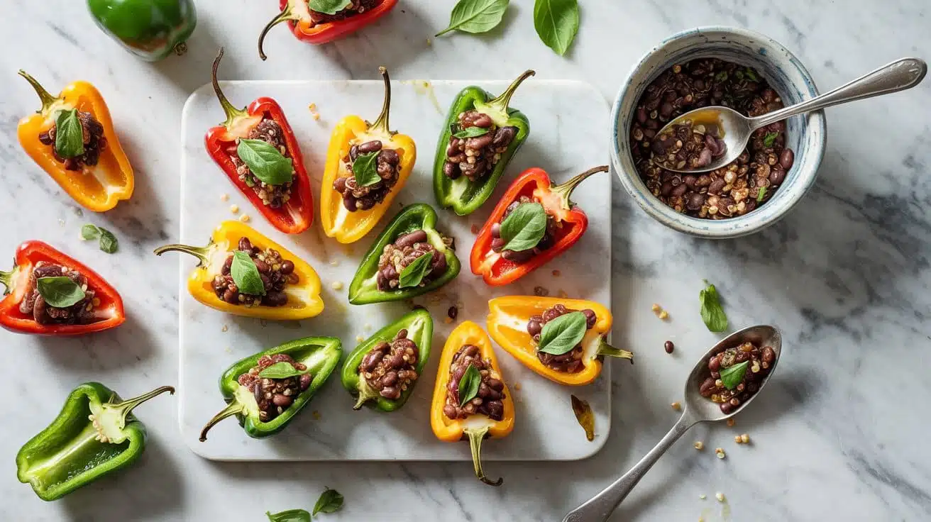 Stuffed mini peppers with quinoa and b xw ewoz2vg
