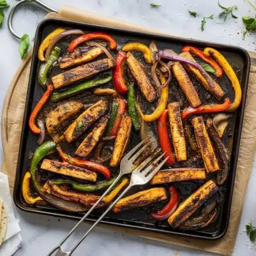 Vegan sheet pan fajitas