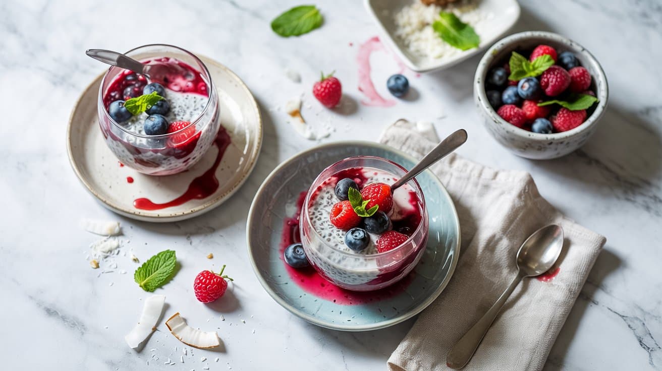 Berry coconut chia pudding a light re xq b0je