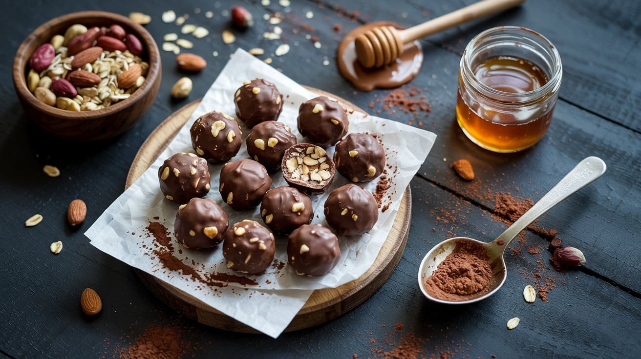 Nutty chocolate energy bites a wholes