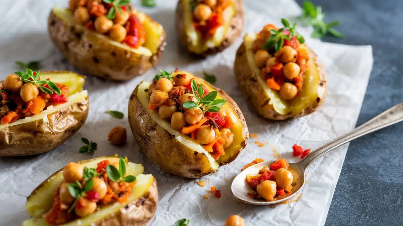 Stuffed potatoes with spiced chickpea ml