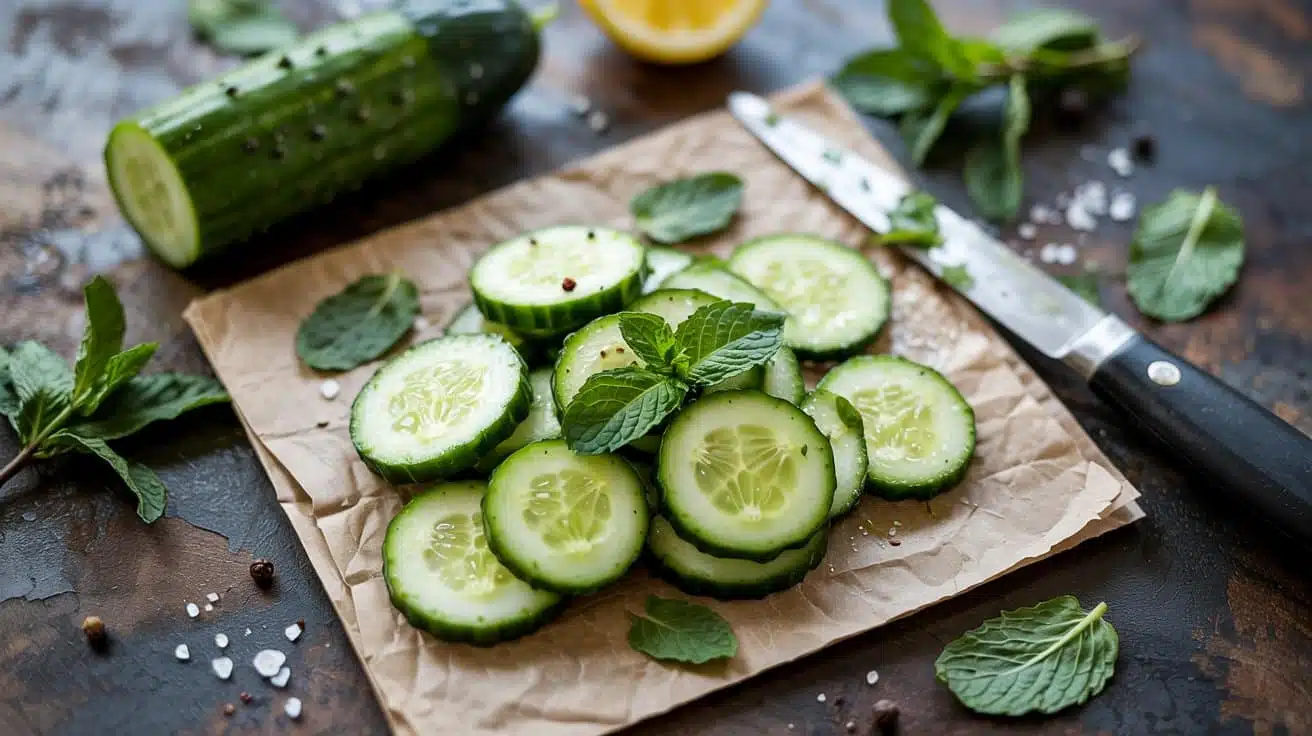 Cucumber mint salad a over yq