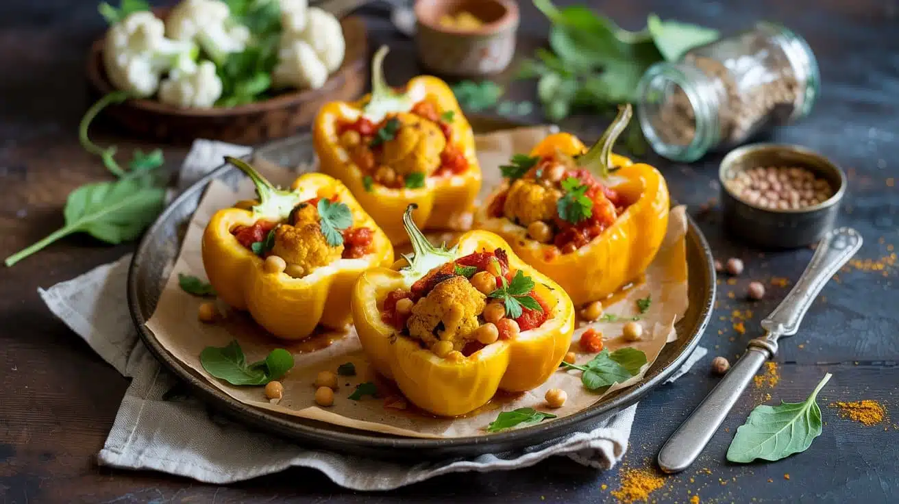 Curried and chickpea stuf