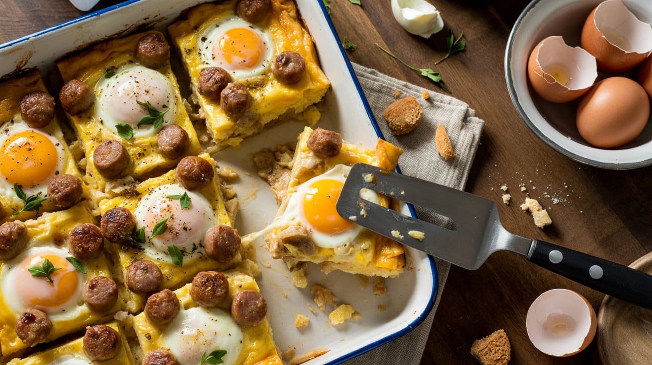 Egg and sausage breakfast casserole