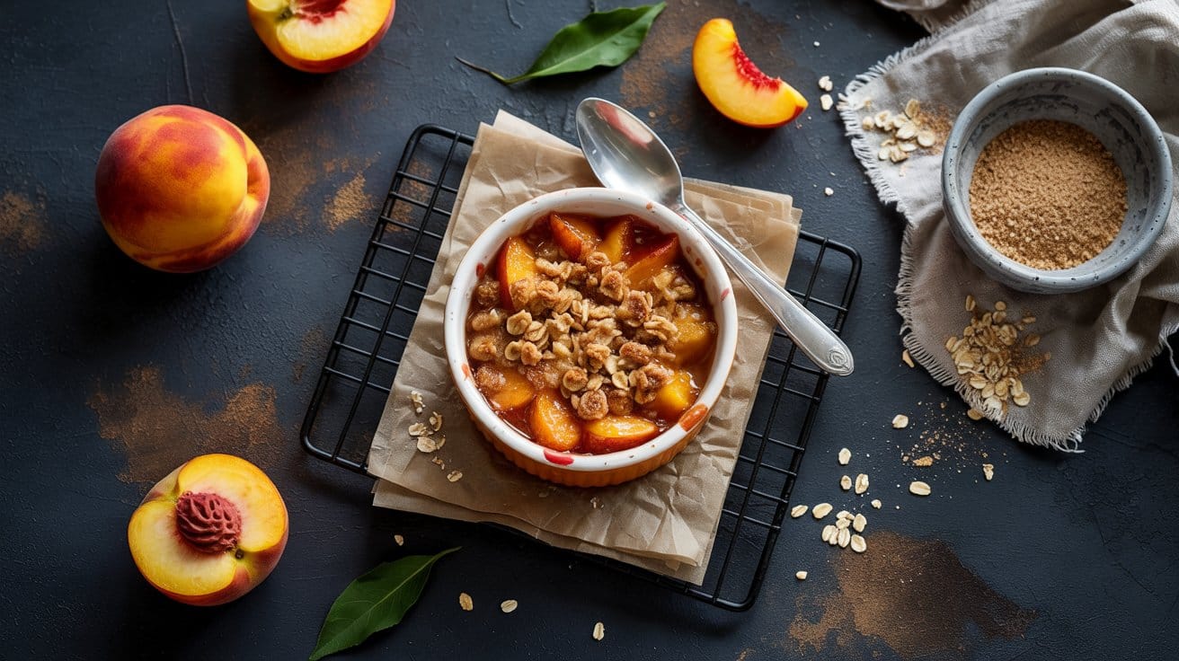 Peach crumble for one a cozy top down k 0kfg