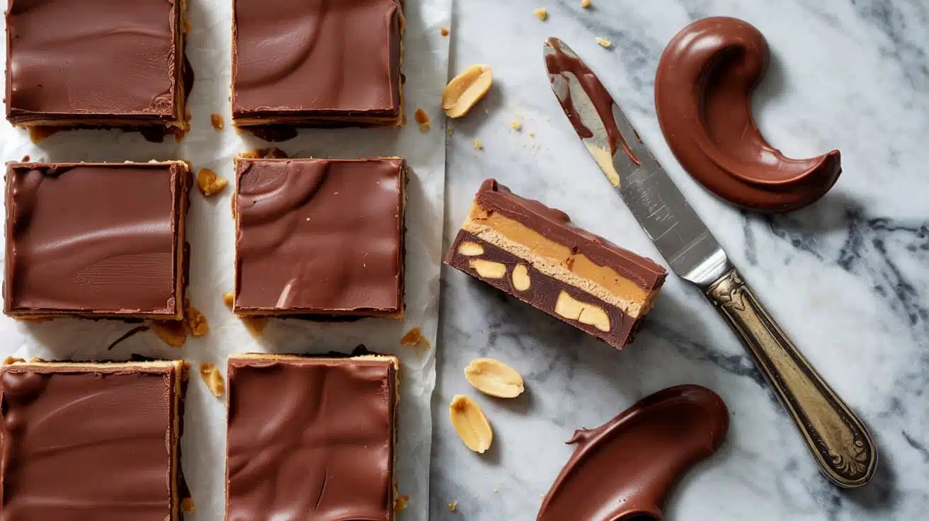 Peanut butter chocolate dessert bars yjv98j cg