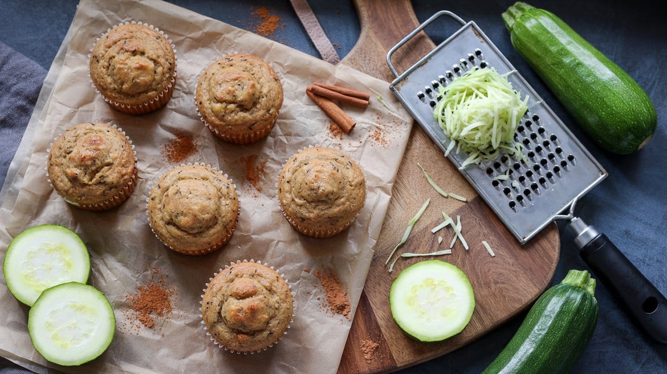 Almond flour zucchini muffins a whole cl3m g