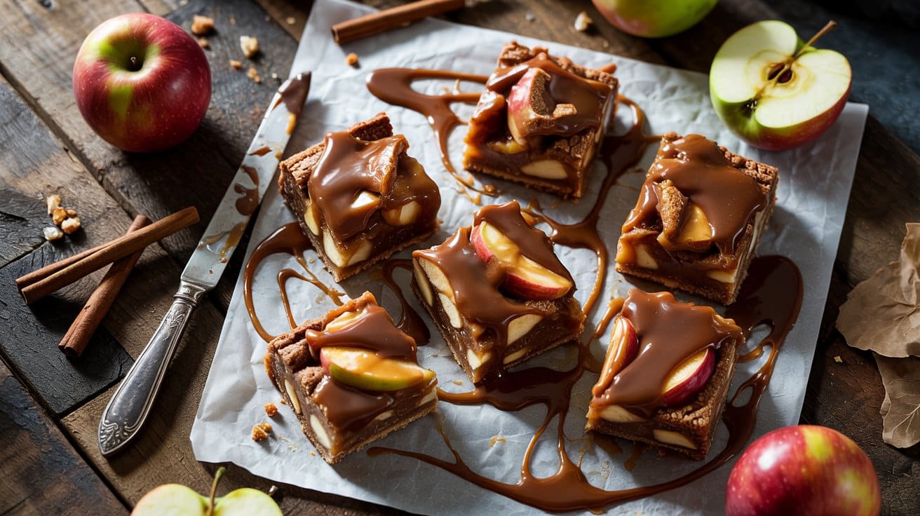 Caramel apple bars a rustic top down rukaeg